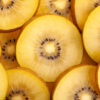 sliced golden kiwi macro closeup